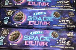 Lot of Oreo Space Dunk Limited Edition Cookies and Oreo King Size Chocolate Candy Bar