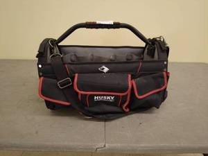 lot 77 image: Husky 15-inch Tool Bag with Multiple Pockets and Strap