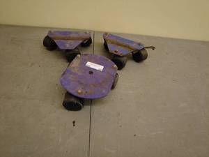 lot 20 image: Set of 4 Heavy-Duty Furniture Movers with Casters