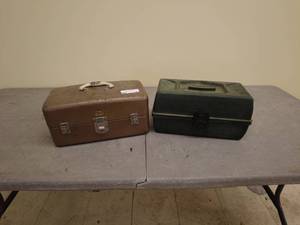 lot 95 image: Lot of 2 Vintage Tackle Boxes