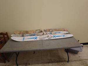lot 191 image: Lot of Vintage Water Skis - White Bear Flyer & Aqua-Lift Deluxe Concave