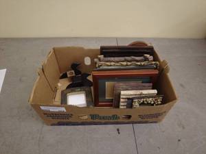 lot 204 image: Assorted Lot of Picture Frames with Decorative Loon Figurines