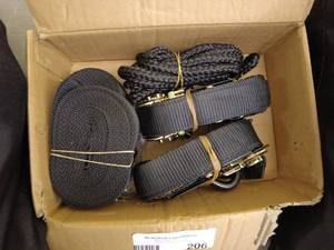 lot 206 image: Lot of Heavy-Duty Straps and Ropes