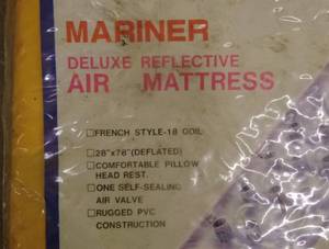lot 184 image: Mariner Deluxe Reflective Air Mattress