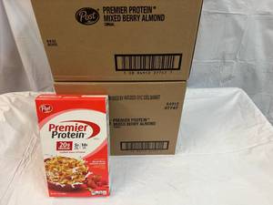 lot 247 image: 2x 8-9oz Boxes Post Premier Protein Cereal