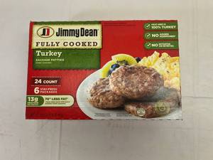 lot 391 image: A. 24ct Jimmy Dean Turkey Sausage Patties
