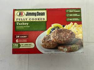 lot 389 image: A. 24ct Jimmy Dean Turkey Sausage Patties