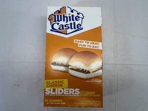 lot 403 image: G. 1x 16 White Castle Cheese Sliders(8-2Packs)