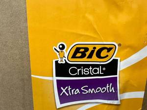 lot 163 image: 50x Bic Cristal Xtra Smooth Black Pens