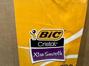 lot 169 image: 50x Bic Cristal Xtra Smooth Black Pens