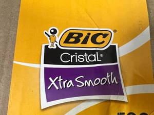 lot 170 image: 50x Bic Cristal Xtra Smooth Black Pens