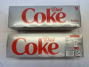 lot 333 image: 2x 1-12oz Cans Diet Coke