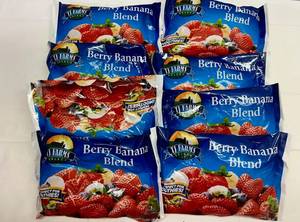 lot 451 image: L. 8x 10oz Berry Banana Blend Frozen Fruit