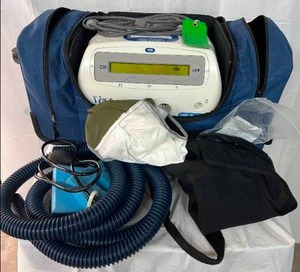 lot 10 image: WOWOW MSRP $12,000&nbspThe Vest Airway Clearance System, Model 105&nbspWCarry Bag, Hoses, Manual & DVD Plus 2 Vests -For&nbspBronchiectasis, Cystic Fibrosis, COPD, Cerebral Palsy Etc - Works Great