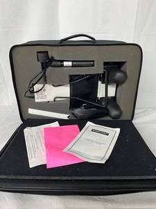 lot 38 image: MSRP $600 Saunders 100399 Cervical HOMETRAC Deluxe Traction Device Neck Therapy Machine w Manual & Case - Excellent Working Condition