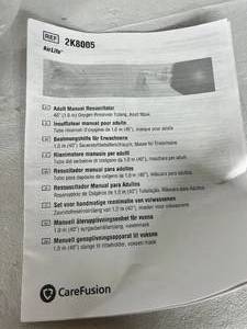 lot 56 image: NEW CareFusion 2K8005 40 AirLife Oxygen Reservior Tubing with Mask Adult Manual Resuscitator