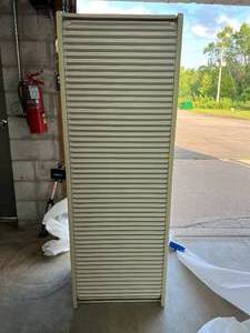 lot 80 image: Herman Miller Milcare&nbspStorage Supply Drawer Cabinet With Roll Up Accordion Door Closure - In Good Condition