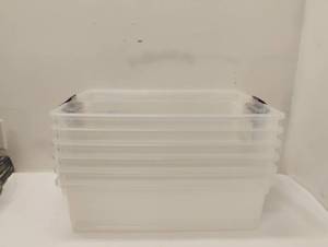 6 NEW STERILITE 32QT. CONTAINERS