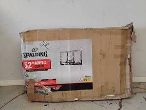 NEW SPALDING 52 ACRYLIC BACKBOARD AND RIM COMBO