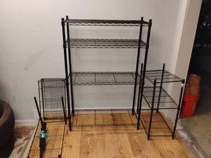 SET OF 3 UTILITY WIRE SHELVING