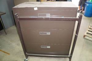 lot 118 image: Horizontal File Cabinet with Cart