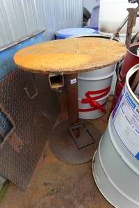 lot 124 image: Heavy Duty Custom Built Welding Table