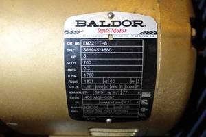 lot 86 image: Quincy Horizontal Air Compressor - 3 Phase - Blue