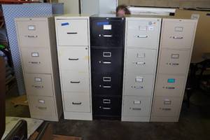5 Metal File Cabinets