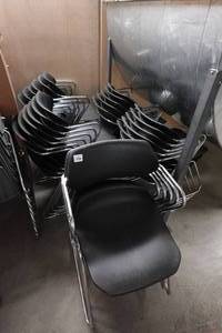 27 Black Plastic Chairs