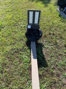2 Single LED Light Parking Lot Light Poles