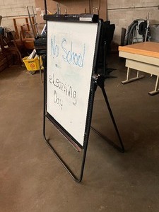 Adjustable Height Double Sided Whiteboard with Stand