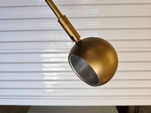 lot 24 image: Charmydecor Modern Minimalist Dome Shade Lamp with Brushed Brass Finnish