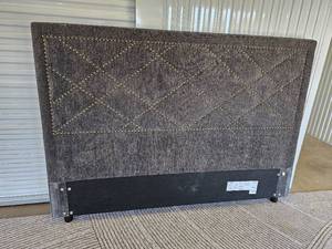 lot 22 image: Sunpan Modern Home Upholstered & Tac Detailed King Platform Bed