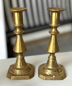 lot 63 image: Brass Candle Holders and Decor