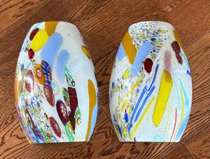 lot 7 image: Pair of Murano Glass Sconce Light Fixtures