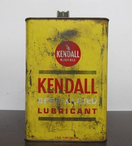 lot 50 image: Vintage KENDALL Motor Oil 1 Gallon Advertising Can