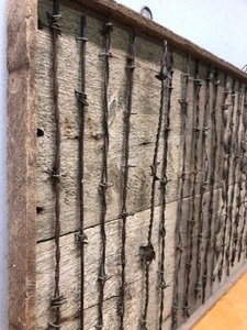 lot 112 image: Fantastic Large BARBED WIRE Rustic Display