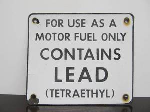 lot 62 image: Original Vintage 1940s Porcelain Gas Station Pump Sign
