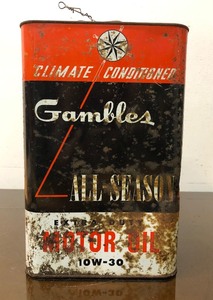 lot 137 image: 1 Gallon Vintage GAMBLES Advertising Oil Can