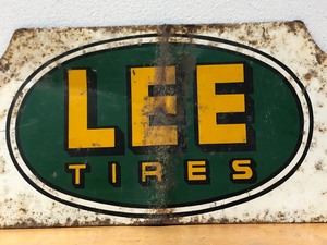 lot 169 image: Old Metal LEE TIRES Advertising Display Sign