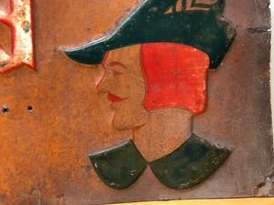 lot 173 image: Very Cool Old ROBINHOOD FLOUR Embossed Metal Advertising Sign