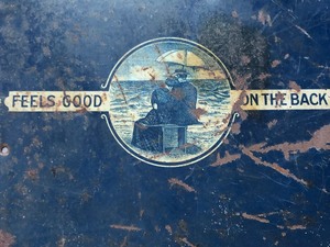 lot 178 image: Antique 1910s era Johnsons RED CROSS Kidney Plaster Metal Advertising Sign