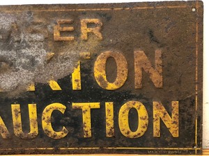 lot 181 image: 2 Vintage Metal EGG Signs - Eggs for Sale & Egg Auction