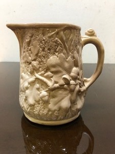 lot 212 image: Antique MINTONS Staffordshire Salt Glaze Pitcher