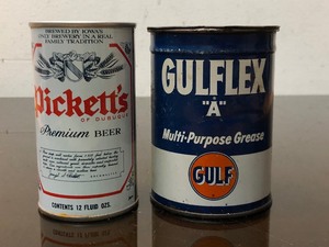 lot 128 image: Nice Old Vintage GULFLEX Advertising Grease Can