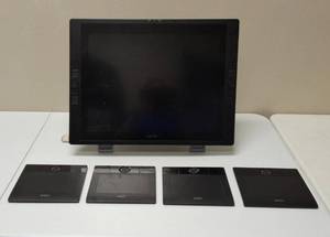 lot 37 image: Wacom & Bamboo  (1) Wacom Monitor & (4) Bamboo Drawing Graphic Tablets