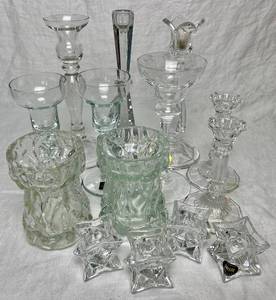 lot 61 image: Collection of Candleholders - 12 pieces - Assorted Sizes and Heights