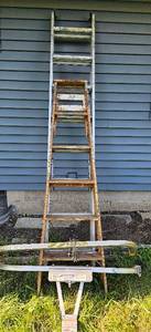 lot 103 image: Ladder Lot - One Werner Metal, Keller 6ft Wood