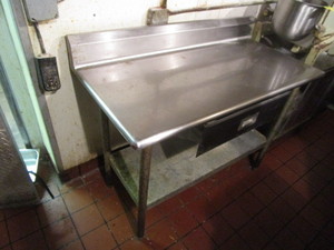 lot 18 image: Stainless Steel Table wDrawer 24x48x39
