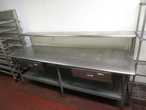 lot 20 image: Stainless Steel Table wDrawers 30x8x4